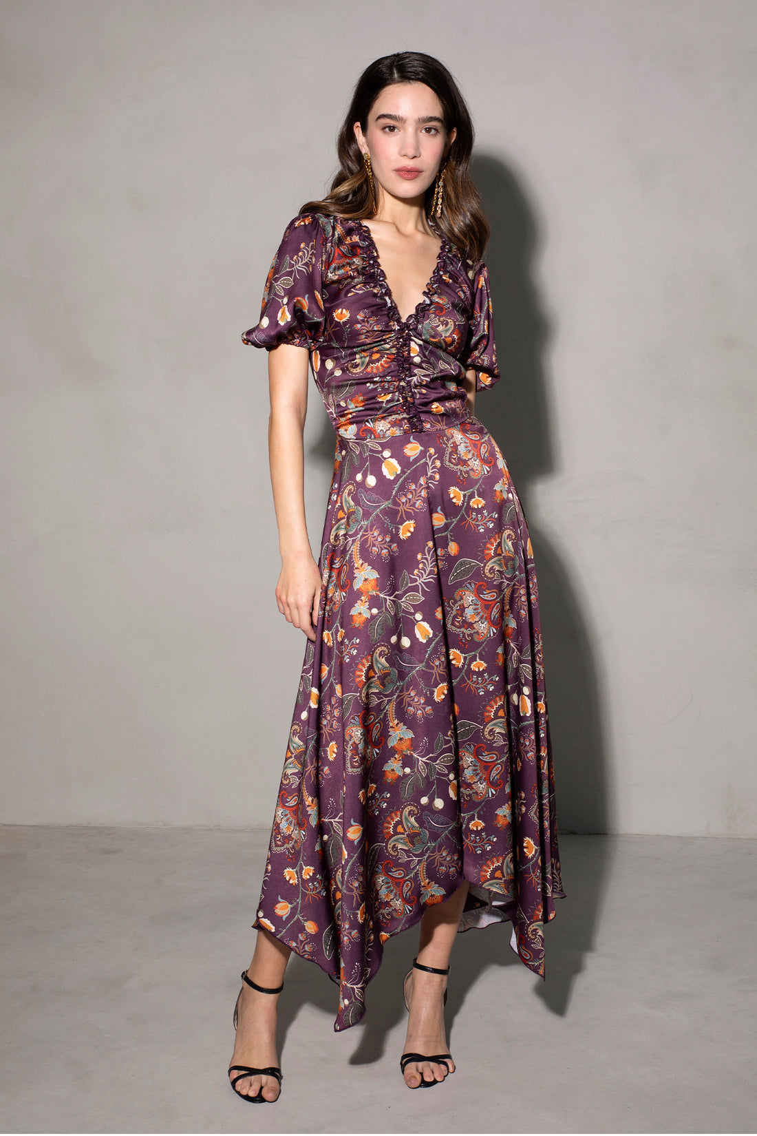 NATALIA - VESTIDO LARGO ESTAMPADO FLORAL