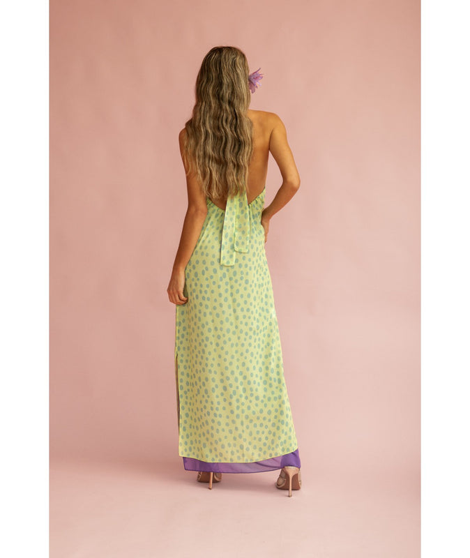 LILIAN - VESTIDO REVERSIBLE CON LAZO AL CUELLO