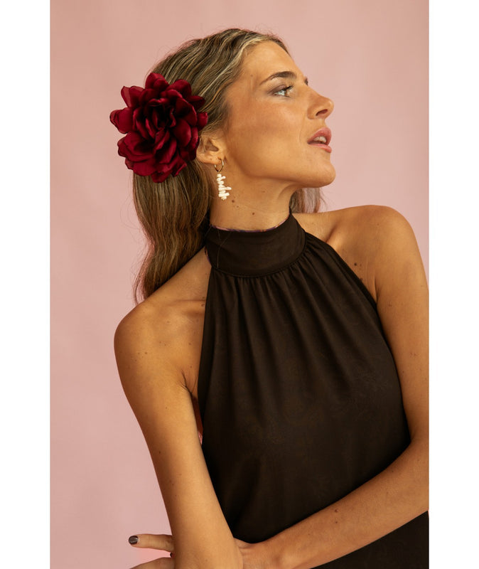 LILIAN - VESTIDO REVERSIBLE CON LAZO AL CUELLO