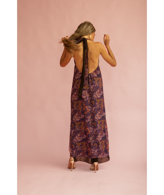 LILIAN - VESTIDO REVERSIBLE CON LAZO AL CUELLO