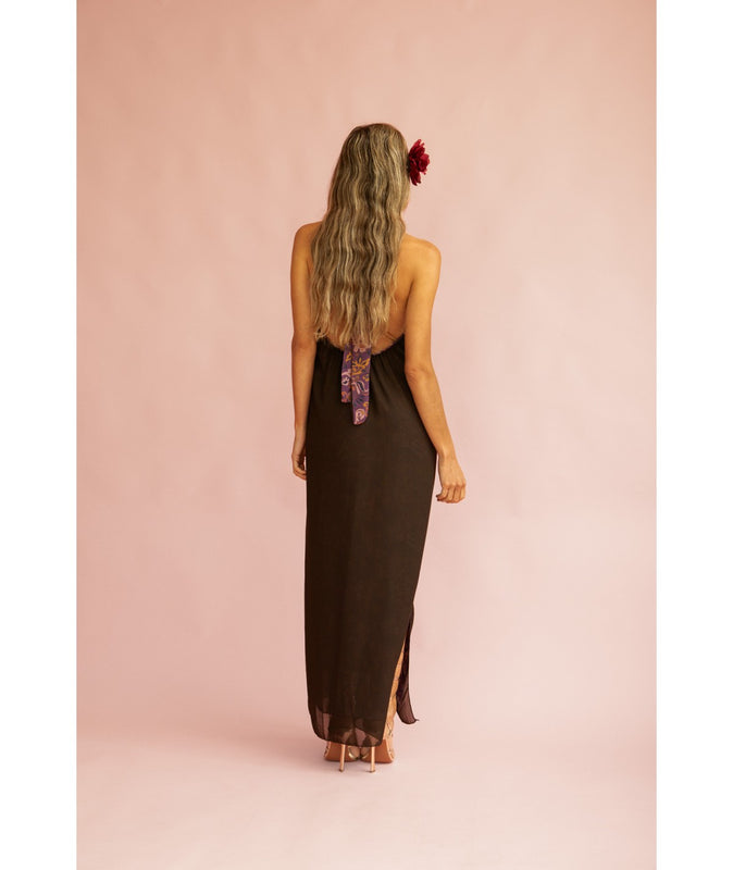 LILIAN - VESTIDO REVERSIBLE CON LAZO AL CUELLO