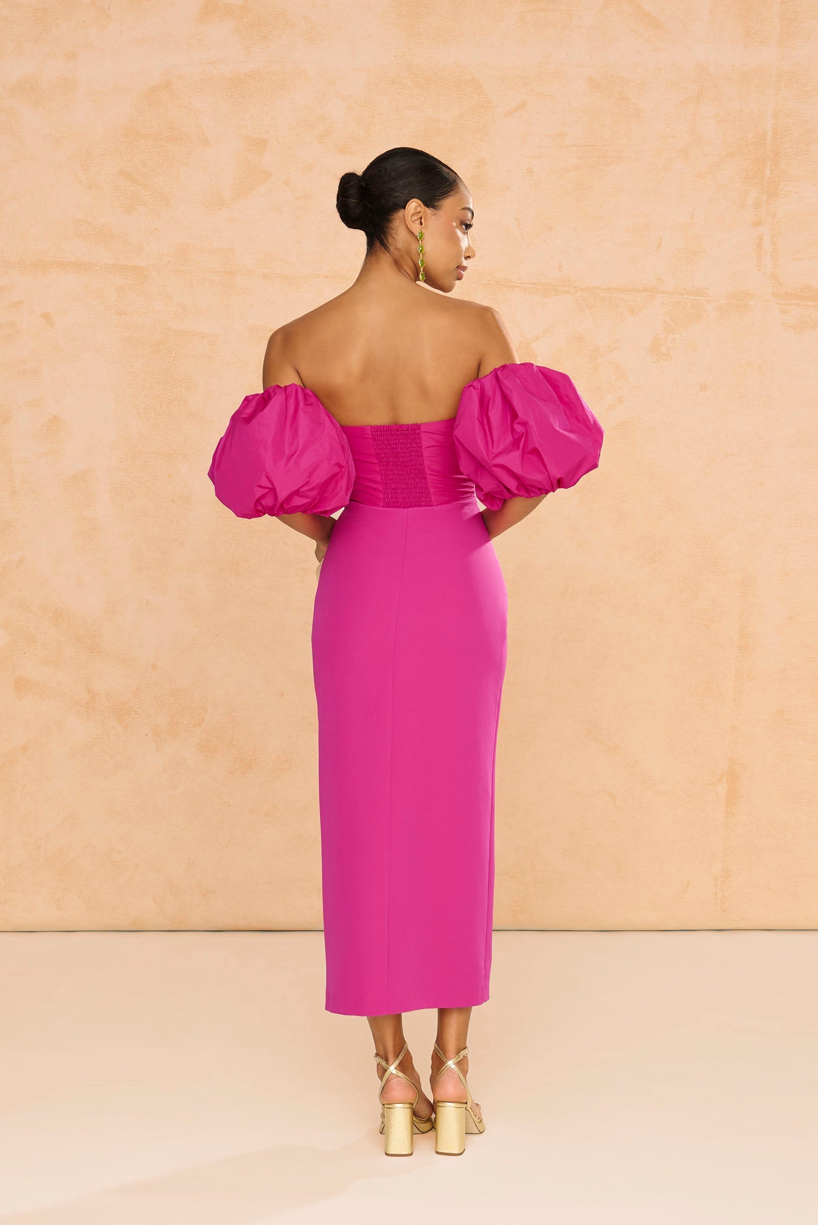 ALBA - VESTIDO CON MANGAS ABULLONADAS