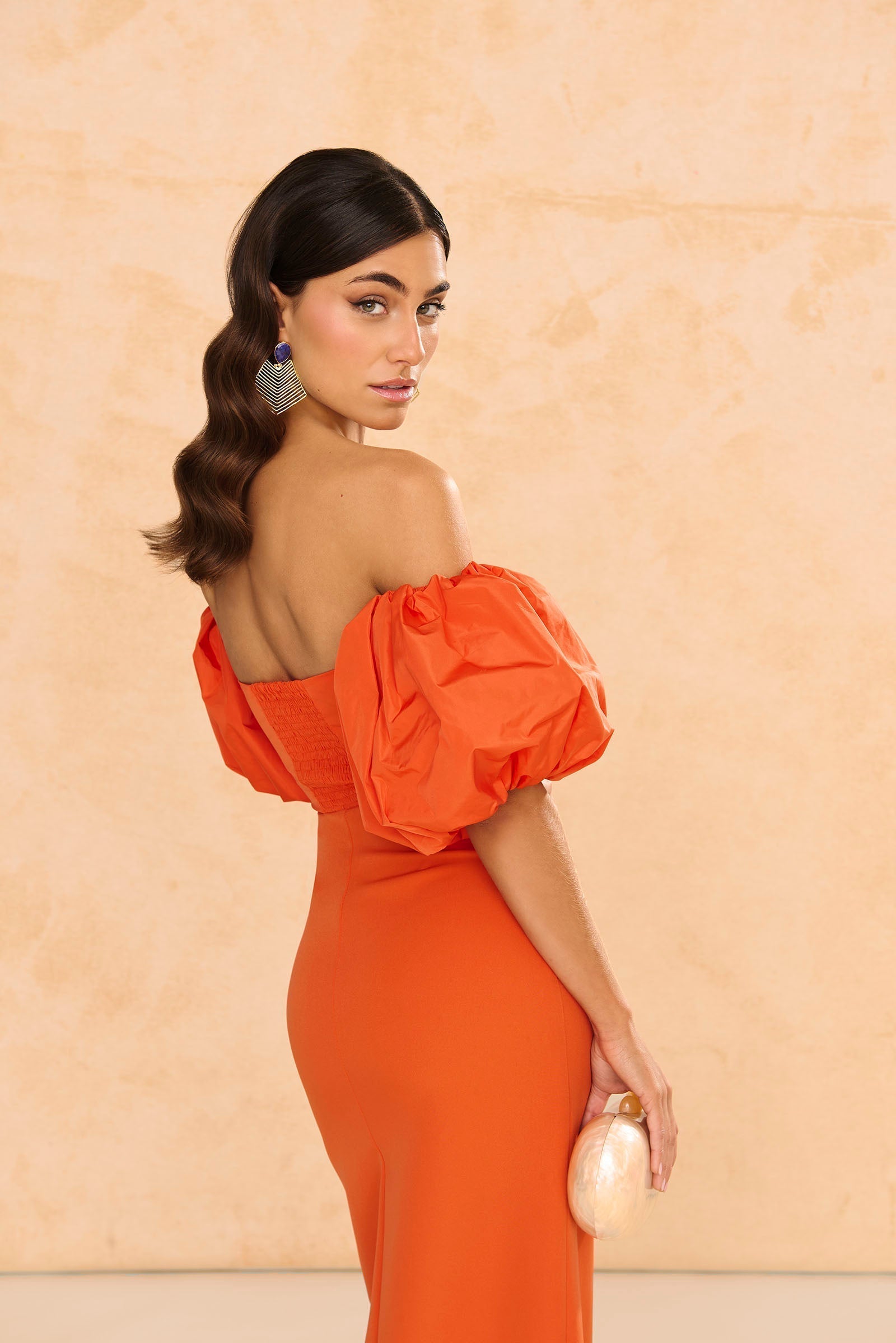 ALBA - VESTIDO CON MANGAS ABULLONADAS