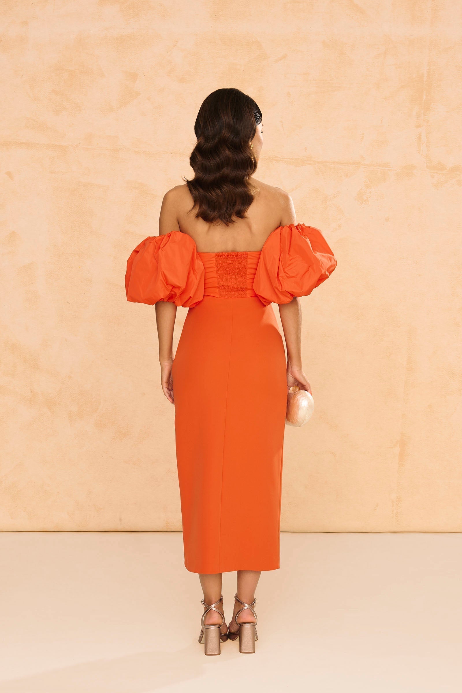 ALBA - VESTIDO CON MANGAS ABULLONADAS